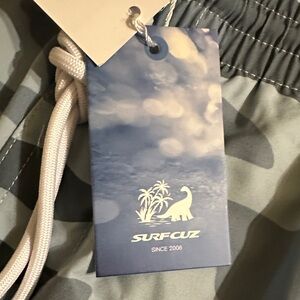 H&M Light Blue & Gray Camo Swim Shorts